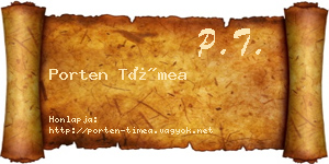 Porten Tímea névjegykártya